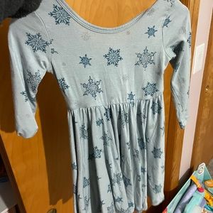 Kyte baby twirl snowflake dress size 12-18m and headband 6-12m